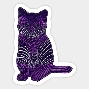 Meow Meow - Monochrome Purple Sticker